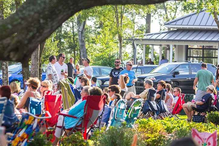 Outdoor concert at Riverlights, Wilmington NC.